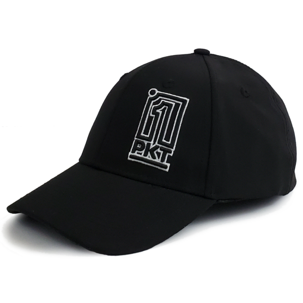 1PKT Black Stretch Fit Curved Bill Hat