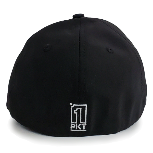 1PKT Black Stretch Fit Curved Bill Hat - Image 5