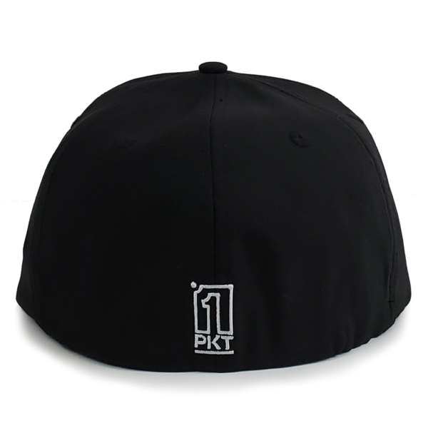 1PKT Black Stretch Fit Flat Bill Hat - Image 5