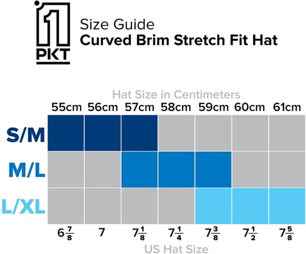 1PKT Black Stretch Fit Curved Bill Hat - Image 6