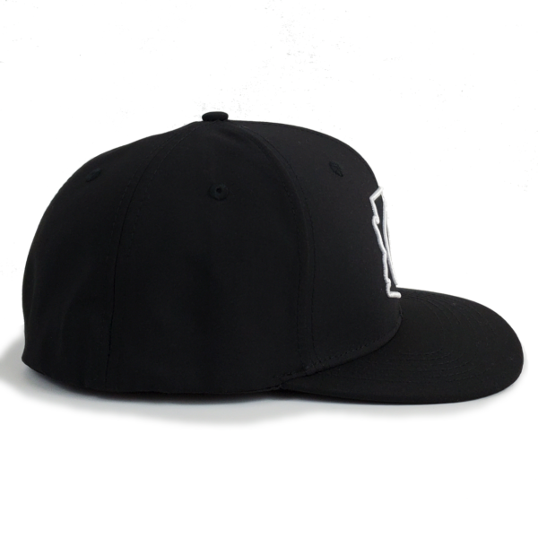 Arizona 8-Ball Black Stretch Fit Flat Bill Hat - Image 4