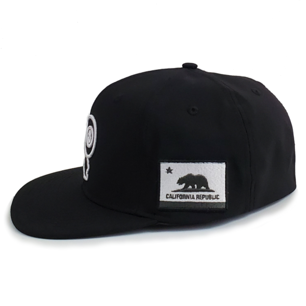 California 8-Ball Black Stretch Fit Flat Bill Hat - Image 3