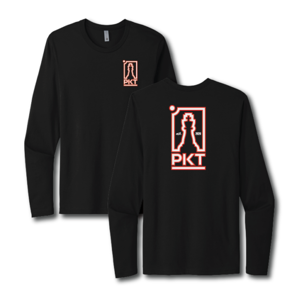 Chess Piece Red and White Long Sleeve (BLACK)