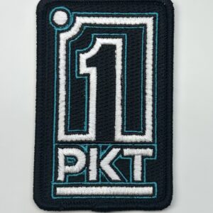 1PKT Embroidered Patch (Teal Outline)